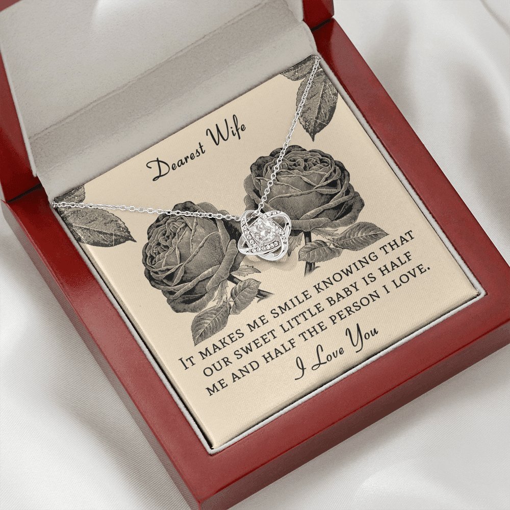 Dearest Wife - Half And Half - Love Knot Necklace - Celeste Jewel
