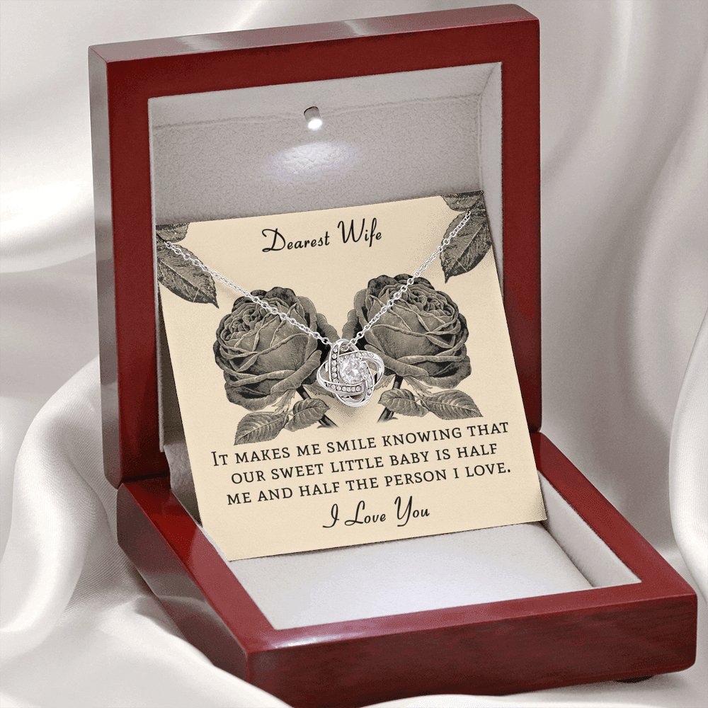 Dearest Wife - Half And Half - Love Knot Necklace - Celeste Jewel