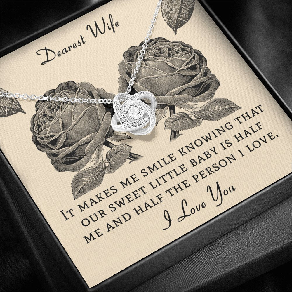 Dearest Wife - Half And Half - Love Knot Necklace - Celeste Jewel