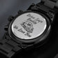 Drive Safe Daddy - Black Chronograph Watch - Celeste Jewel