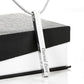 Engraved 4-Sided Vertical Stick Necklace Jewelry 