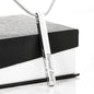 Engraved 4-Sided Vertical Stick Necklace Jewelry 