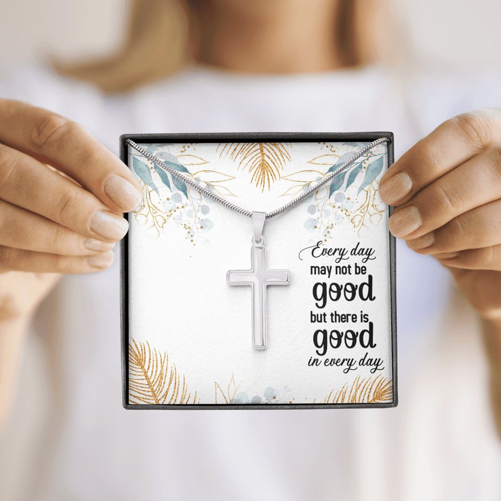 Every Day May Not Be Good - Personalized Cross Necklace - Celeste Jewel