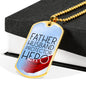 Father Husband Protector Hero - Luxury Dog Tag Necklace - Celeste Jewel