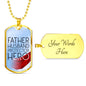 Father Husband Protector Hero - Luxury Dog Tag Necklace - Celeste Jewel