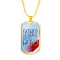 Father Husband Protector Hero - Luxury Dog Tag Necklace - Celeste Jewel