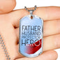 Father Husband Protector Hero - Luxury Dog Tag Necklace - Celeste Jewel