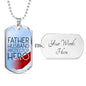 Father Husband Protector Hero - Luxury Dog Tag Necklace - Celeste Jewel