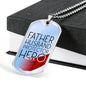 Father Husband Protector Hero - Luxury Dog Tag Necklace - Celeste Jewel