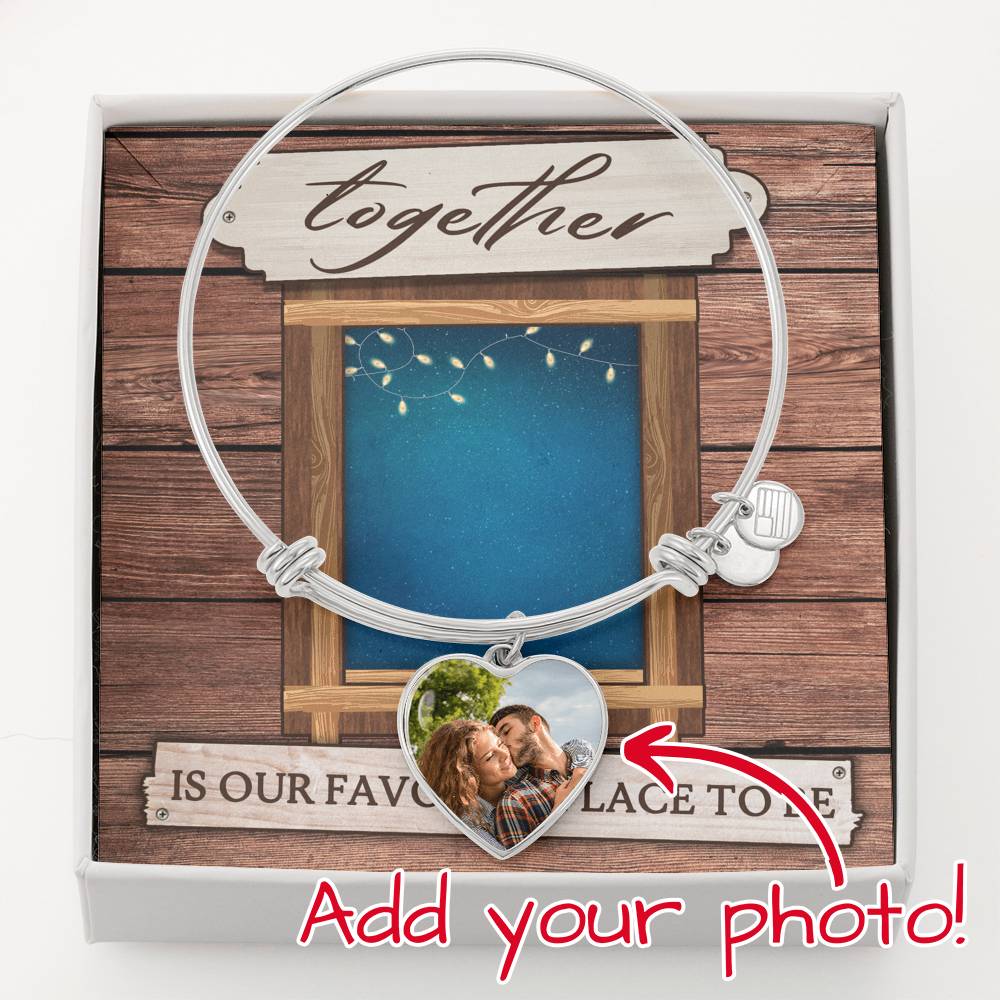 Favorite Place To Be Barn - Buyer Upload Heart Bangle - Celeste Jewel