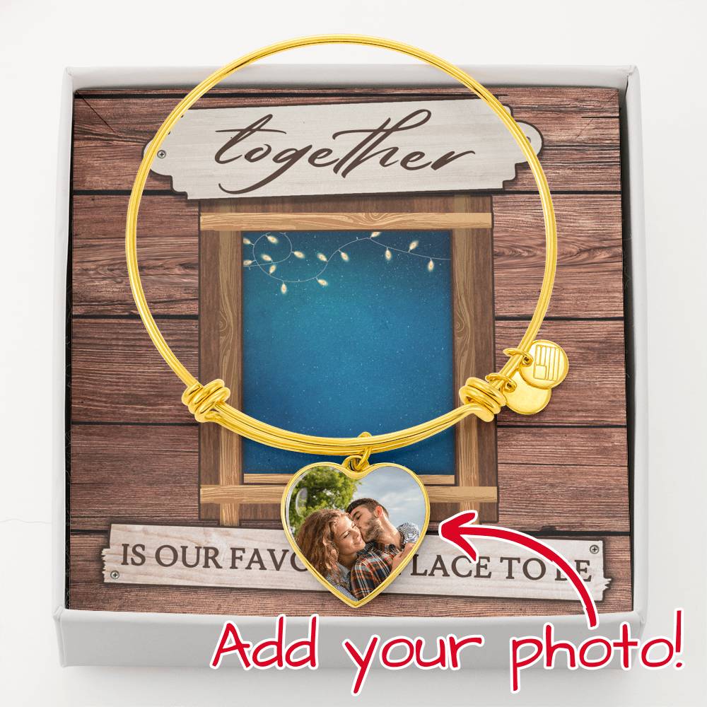 Favorite Place To Be Barn - Buyer Upload Heart Bangle - Celeste Jewel