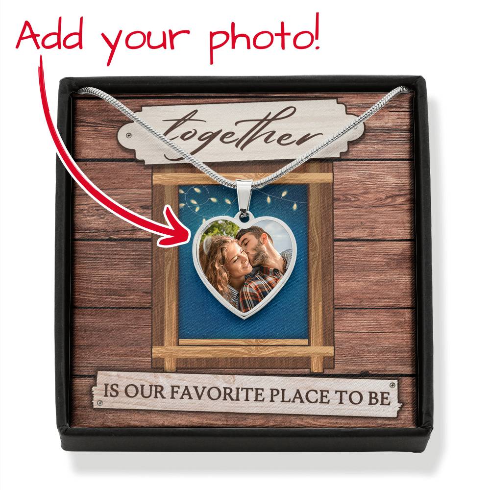 Favorite Place To Be Barn - Buyer Upload Heart Pendant - Celeste Jewel