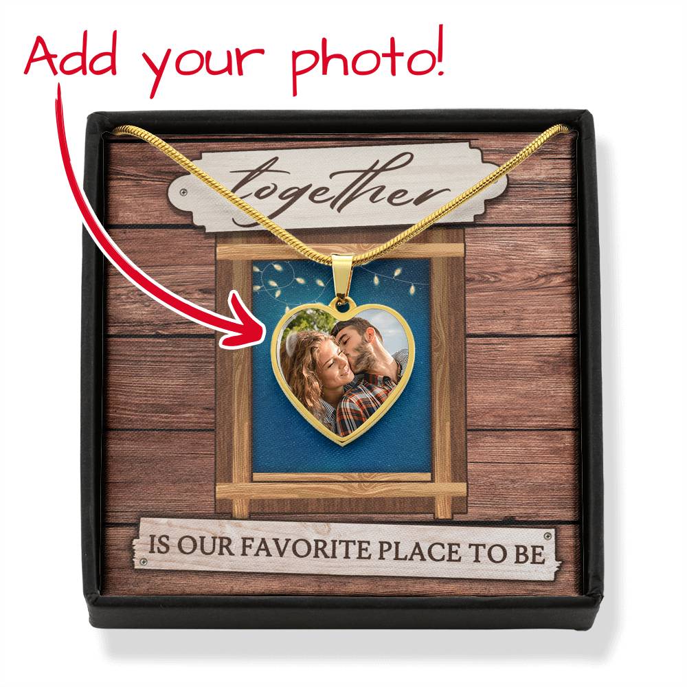 Favorite Place To Be Barn - Buyer Upload Heart Pendant - Celeste Jewel