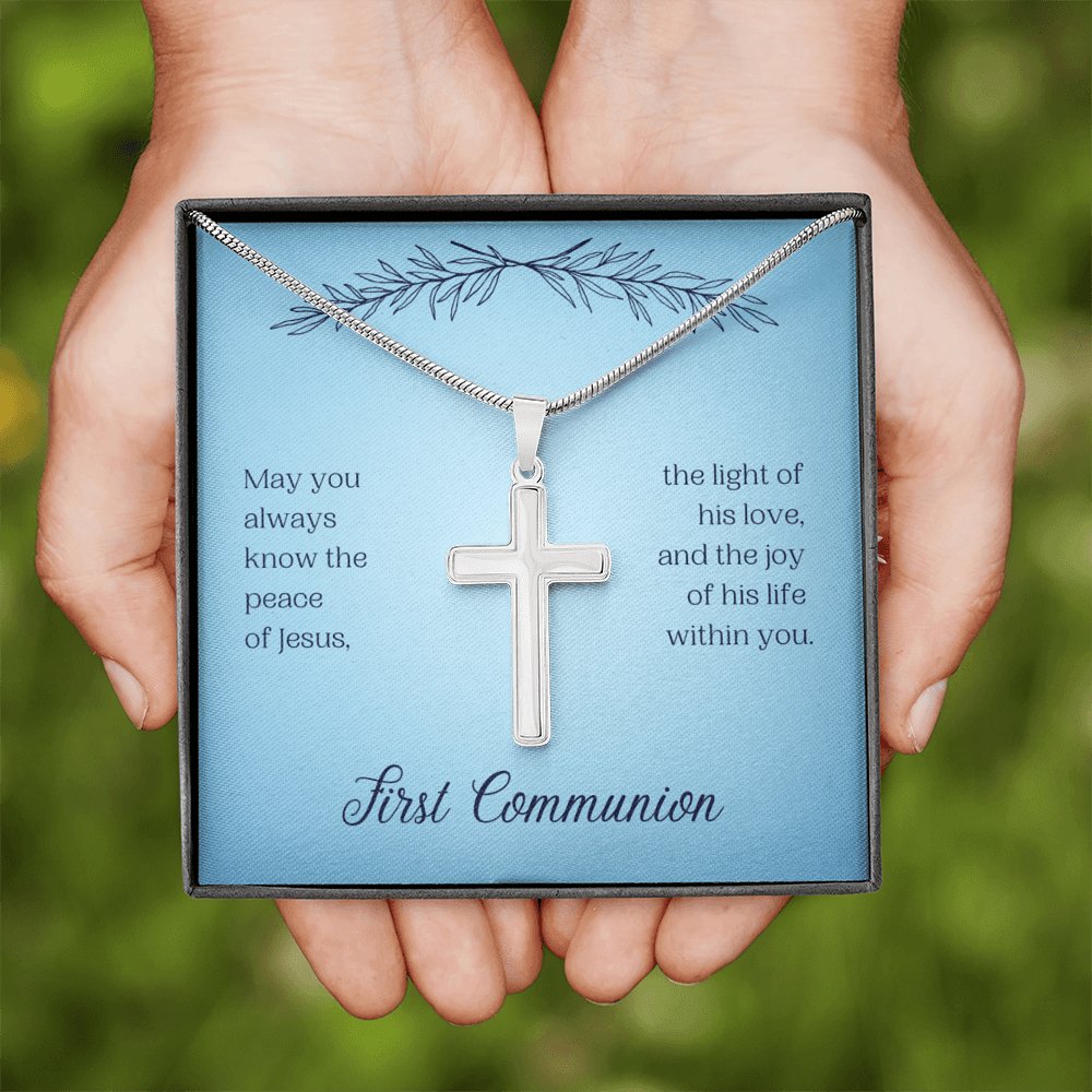 First Communion - The Peace Of Jesus - Cross Necklace - Celeste Jewel