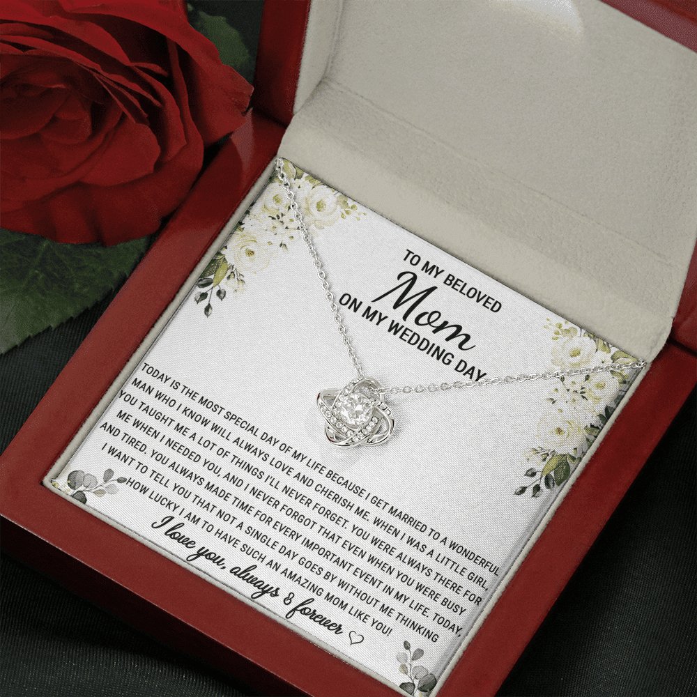From Daughter To Mom On My Wedding Day - Love Knot Necklace - Celeste Jewel