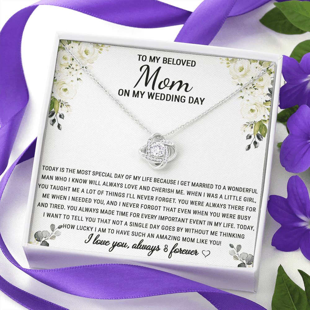 From Daughter To Mom On My Wedding Day - Love Knot Necklace - Celeste Jewel
