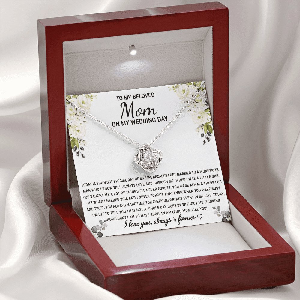 From Daughter To Mom On My Wedding Day - Love Knot Necklace - Celeste Jewel