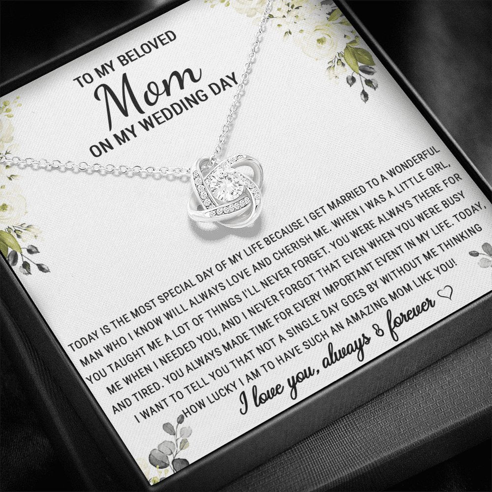 From Daughter To Mom On My Wedding Day - Love Knot Necklace - Celeste Jewel