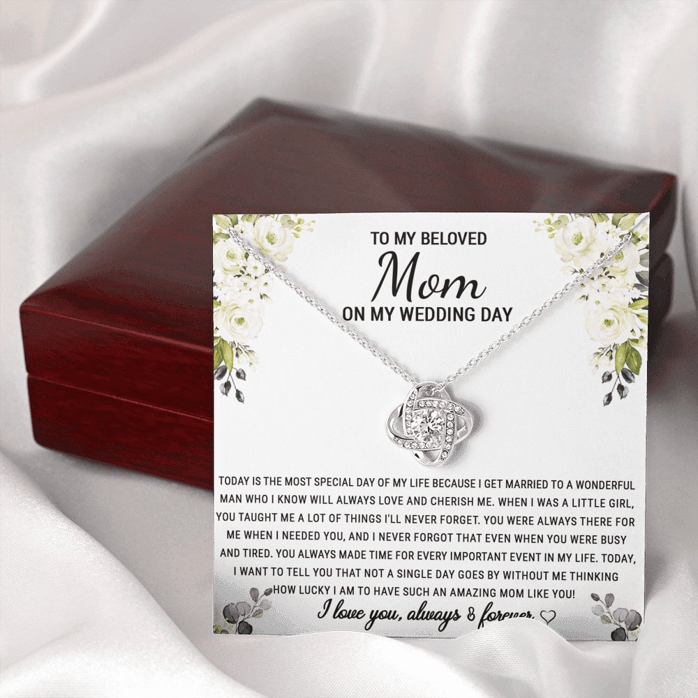 From Daughter To Mom On My Wedding Day - Love Knot Necklace - Celeste Jewel