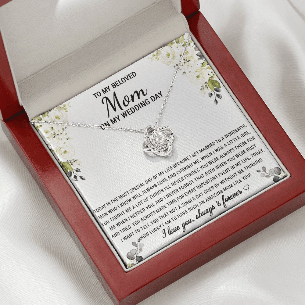 From Daughter To Mom On My Wedding Day - Love Knot Necklace - Celeste Jewel