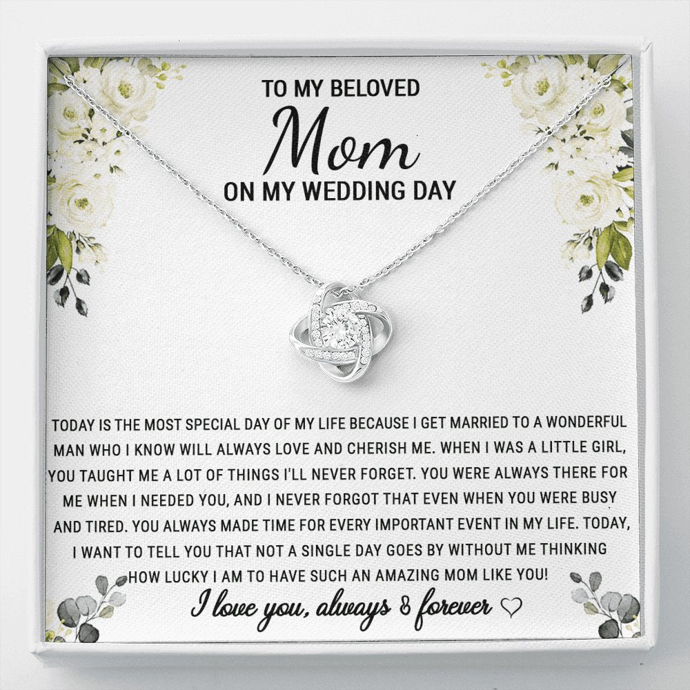 From Daughter To Mom On My Wedding Day - Love Knot Necklace - Celeste Jewel