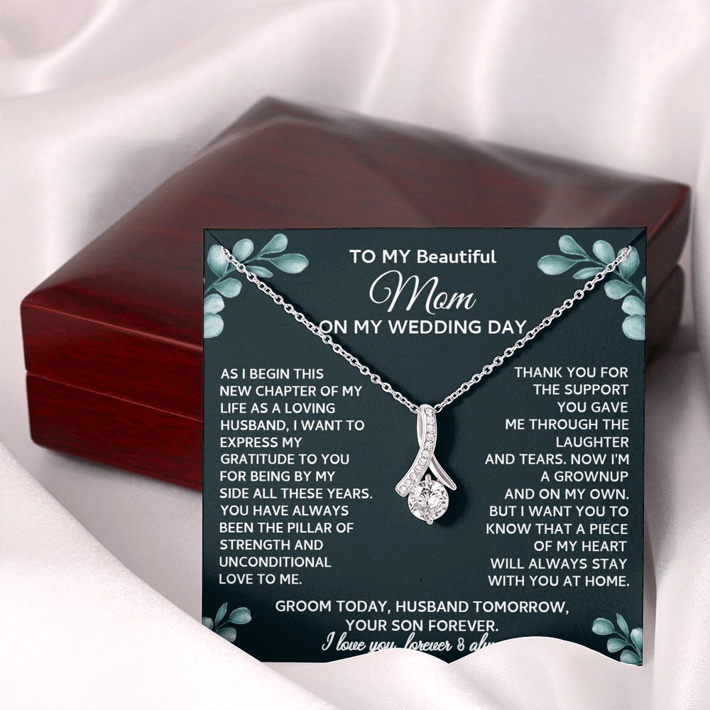 From Son To Mom On Wedding Day - Sparkling Radiance Necklace - Celeste Jewel