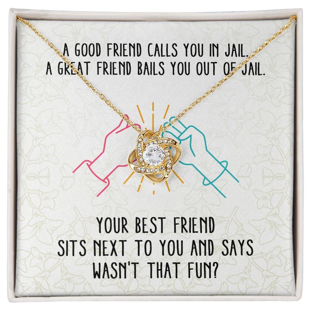 Gag Gift For Your Best Friend - Love Knot Necklace - Celeste Jewel