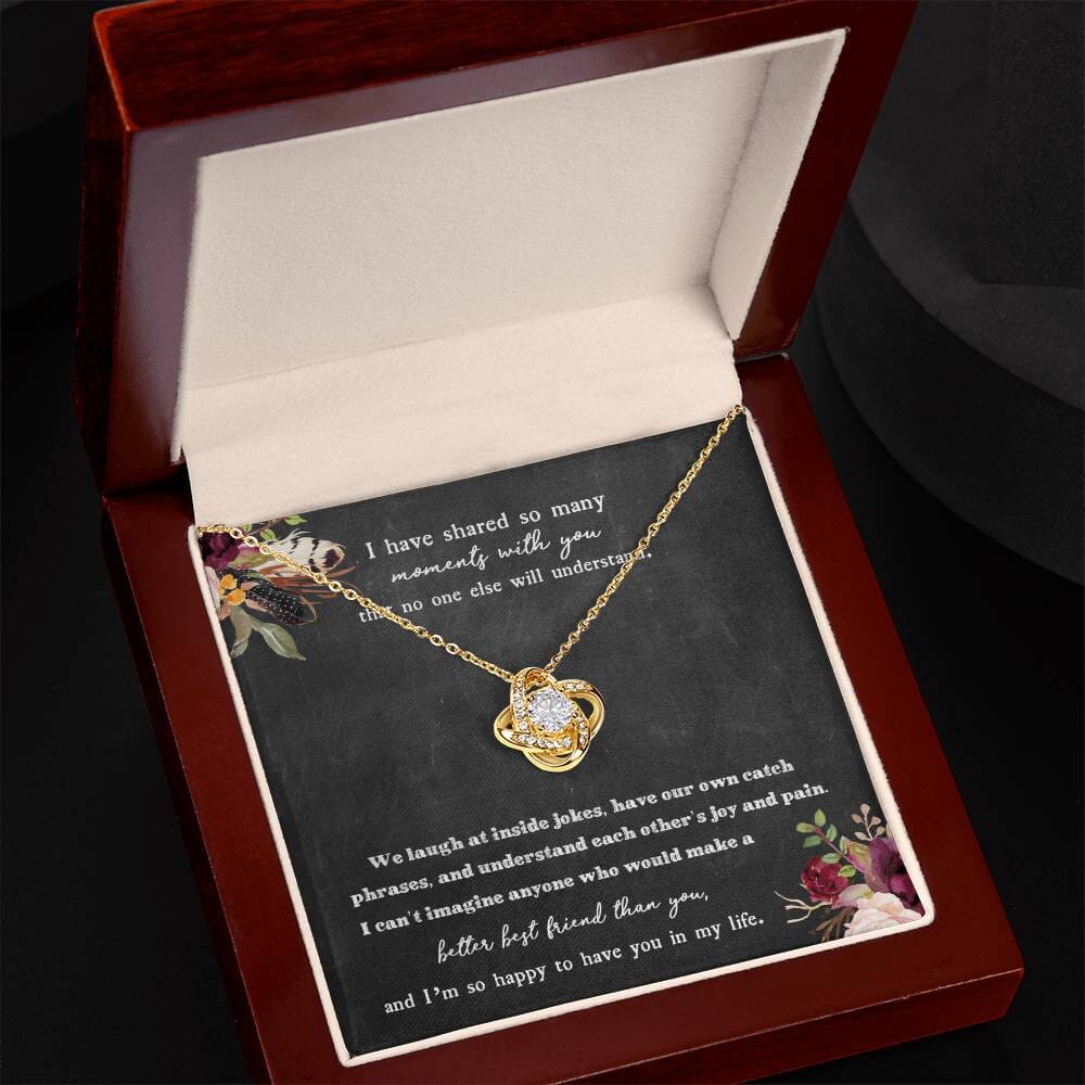 Gift For Best Friend - Moments With You - Love Knot Necklace - Celeste Jewel