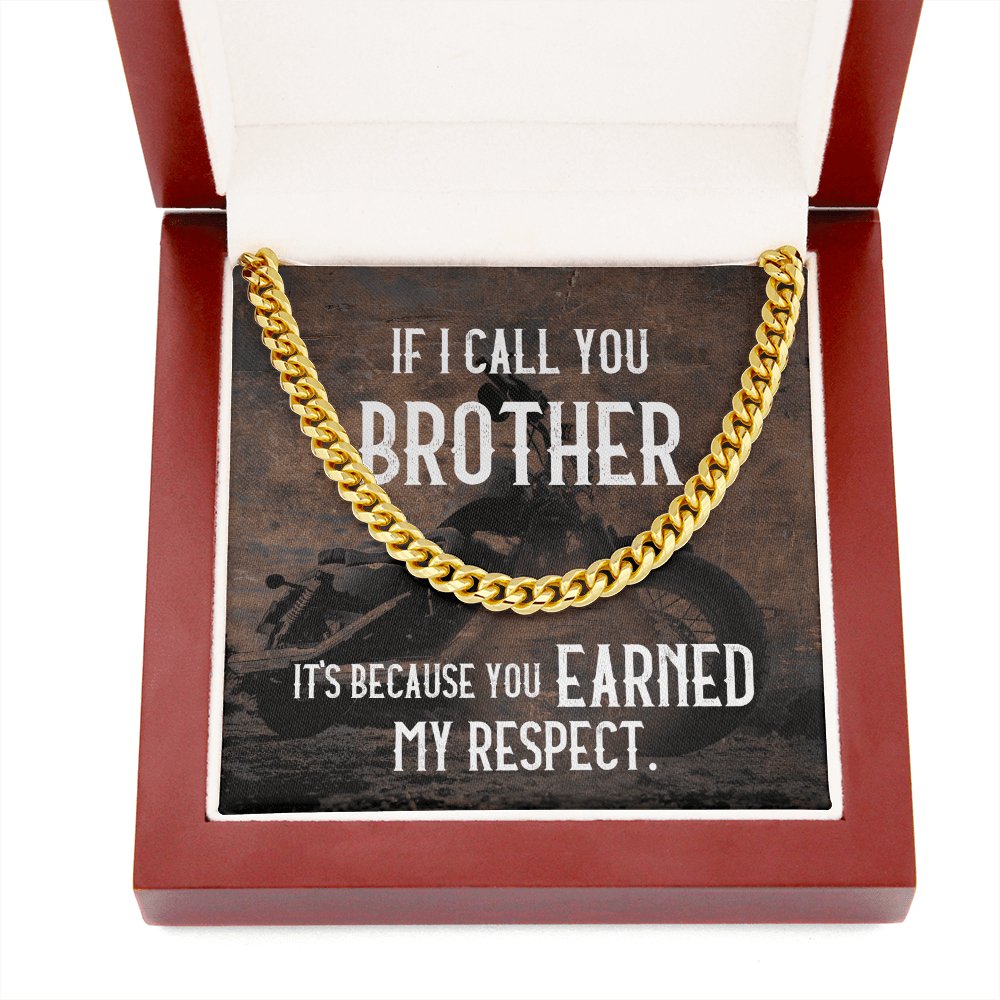 Gift For Biker - If I Call You My Biker - Cuban Link Chain Necklace - Celeste Jewel