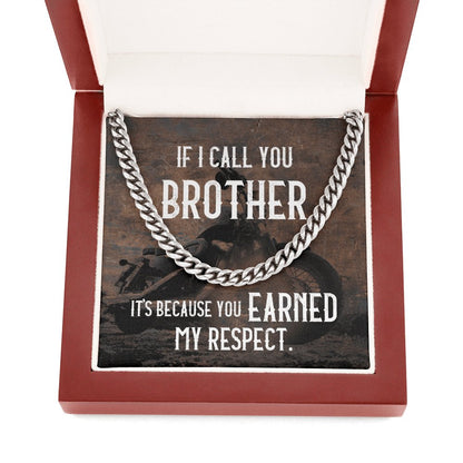 Gift For Biker - If I Call You My Biker - Cuban Link Chain Necklace - Celeste Jewel