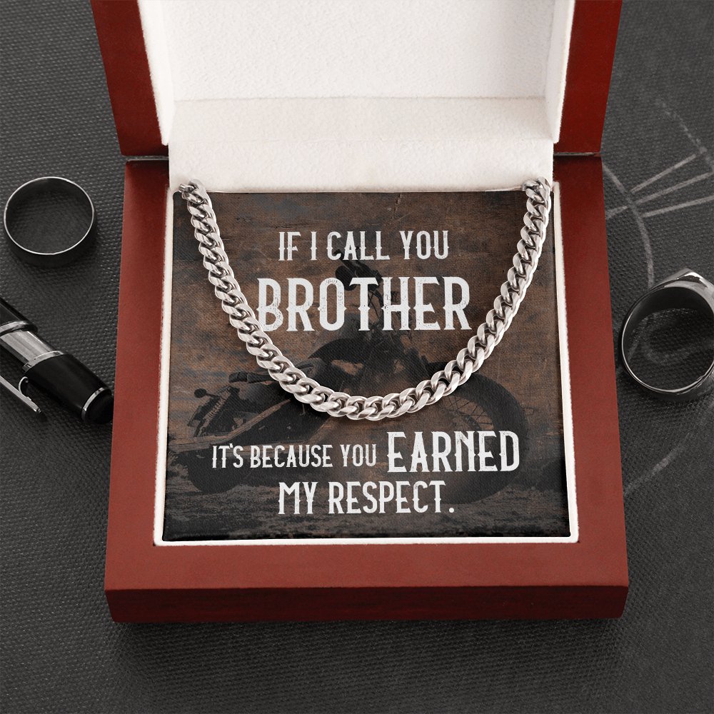 Gift For Biker - If I Call You My Biker - Cuban Link Chain Necklace - Celeste Jewel
