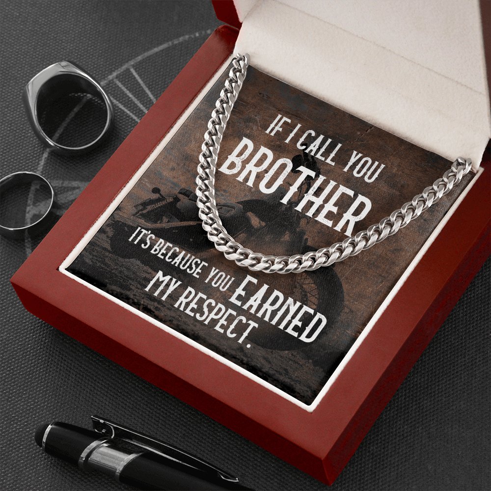 Gift For Biker - If I Call You My Biker - Cuban Link Chain Necklace - Celeste Jewel