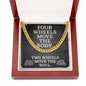 Gift For Biker - Move The Soul - Cuban Link Chain Necklace - Celeste Jewel