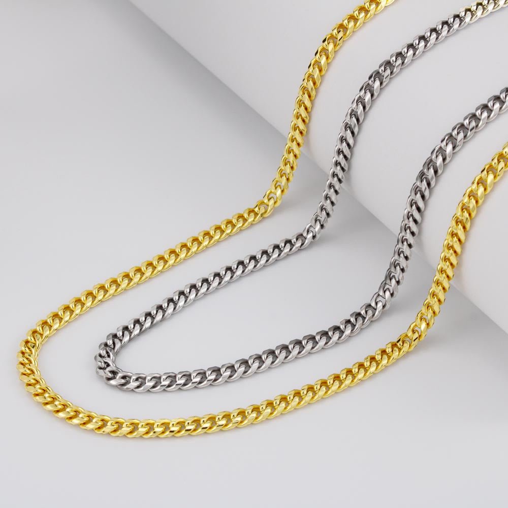 Gift For Biker - Move The Soul - Cuban Link Chain Necklace - Celeste Jewel