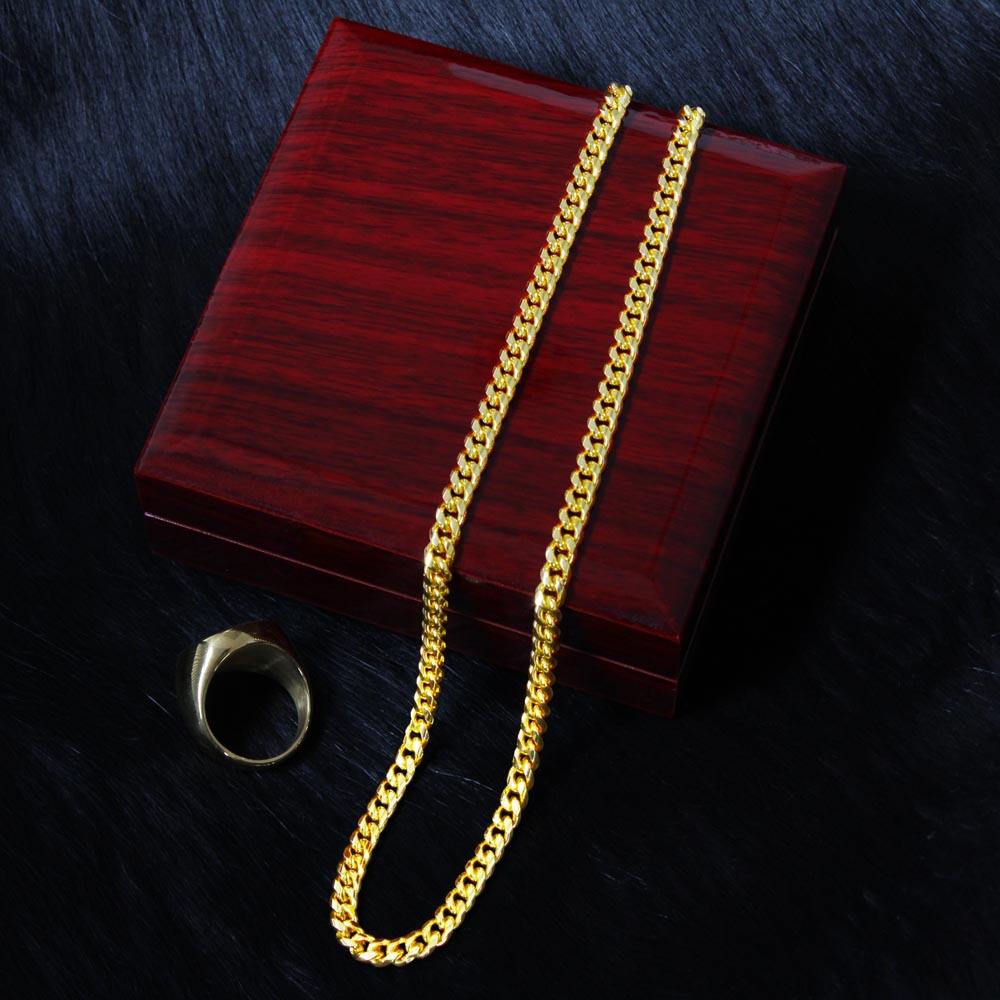 Gift For Biker - Road Makes You Family - Cuban Link Chain Necklace - Celeste Jewel