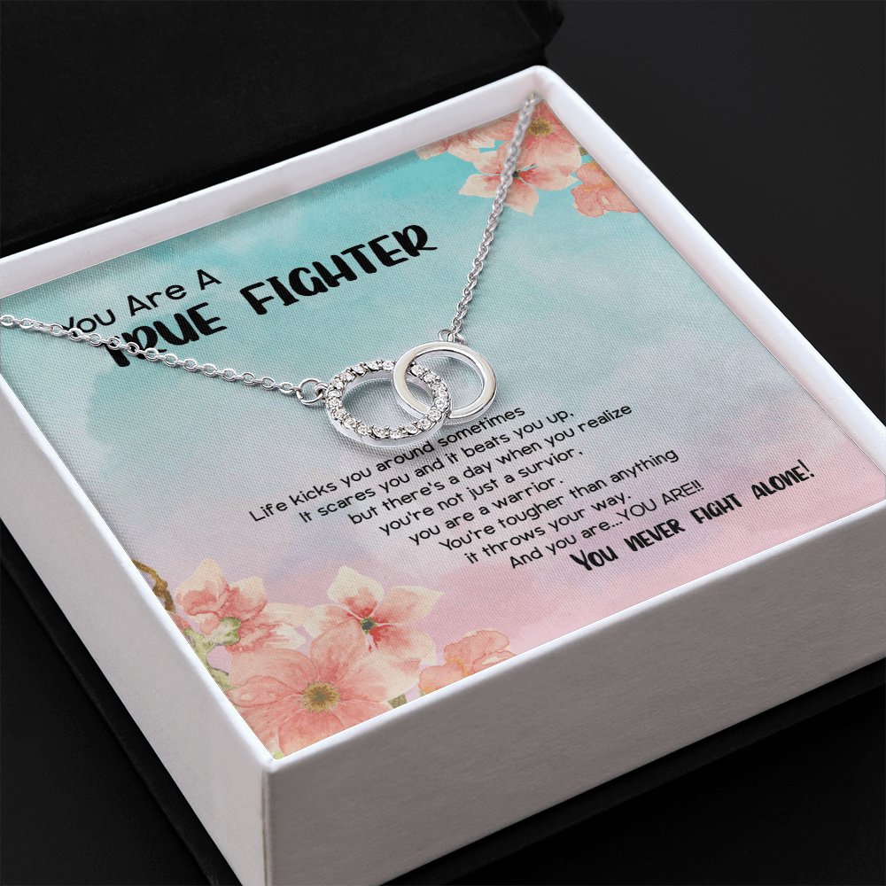Gift For Cancer Patient/Survivor - A True Fighter - Perfect Pair Necklace - Celeste Jewel