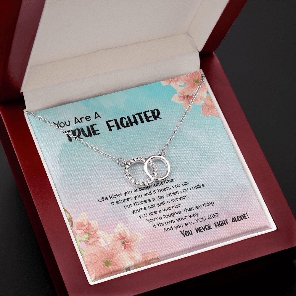 Gift For Cancer Patient/Survivor - A True Fighter - Perfect Pair Necklace - Celeste Jewel