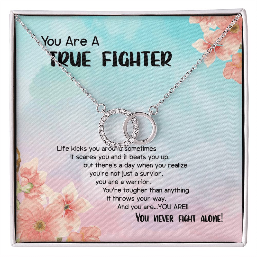 Gift For Cancer Patient/Survivor - A True Fighter - Perfect Pair Necklace - Celeste Jewel