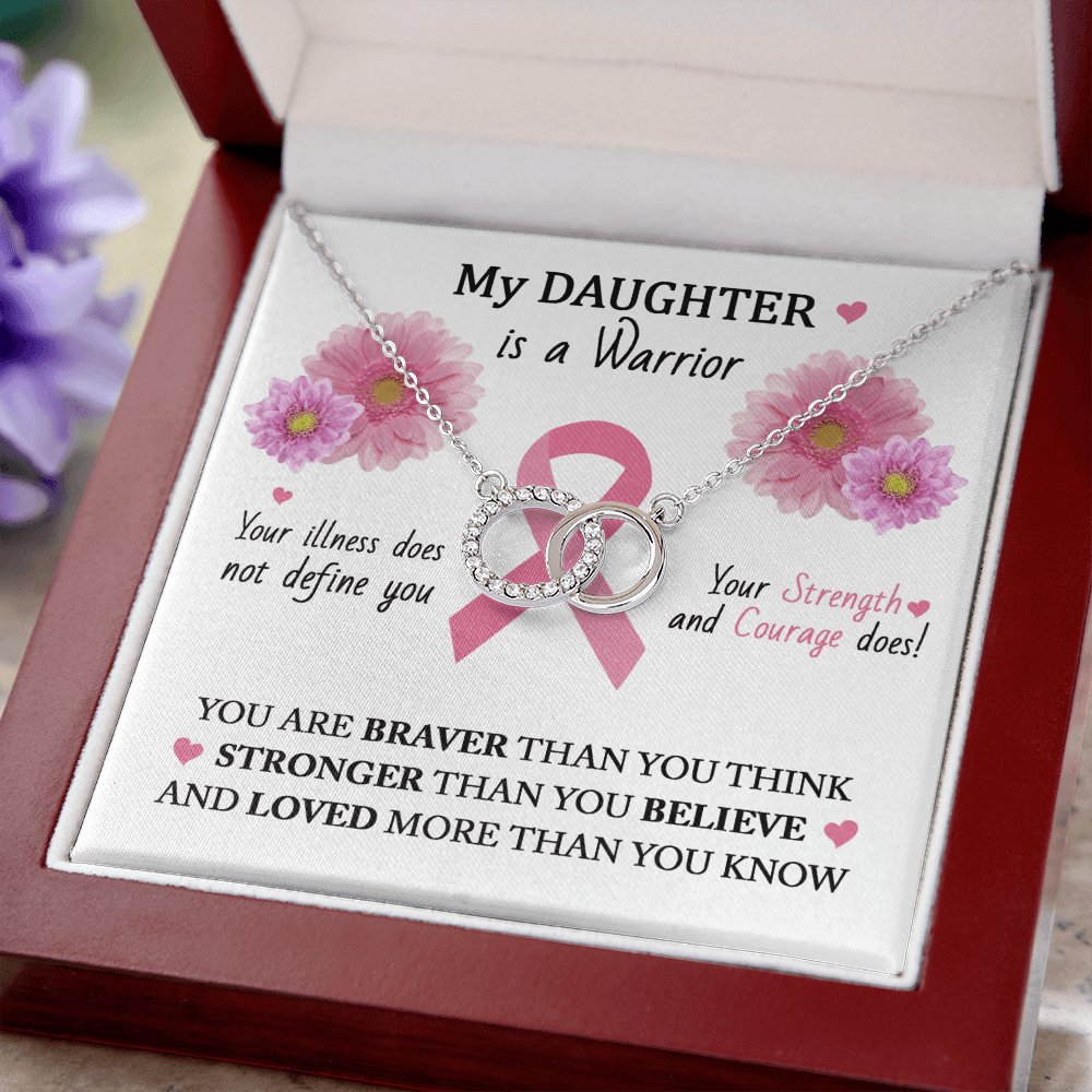 Gift For Cancer Patient/Survivor - My Daughter - Perfect Pair Necklace - Celeste Jewel