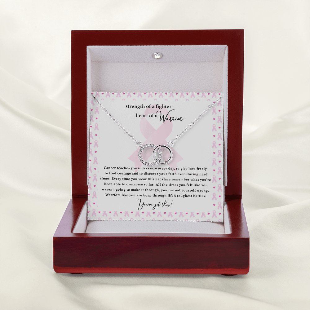 Gift For Cancer Patient/Survivor - Strength Of A Fighter - Perfect Pair Necklace - Celeste Jewel