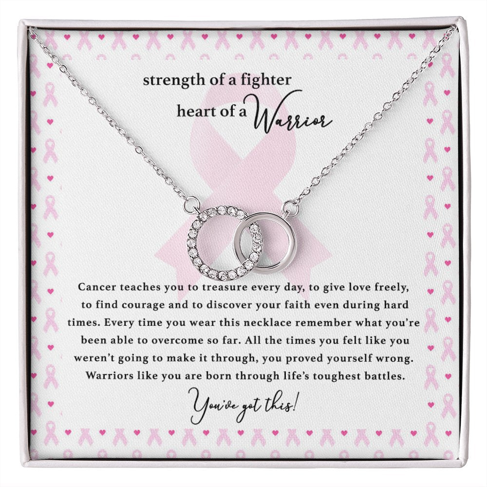 Gift For Cancer Patient/Survivor - Strength Of A Fighter - Perfect Pair Necklace - Celeste Jewel