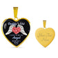 Gift For Daddy's Girl - Luxury Graphic Heart Necklace - Celeste Jewel