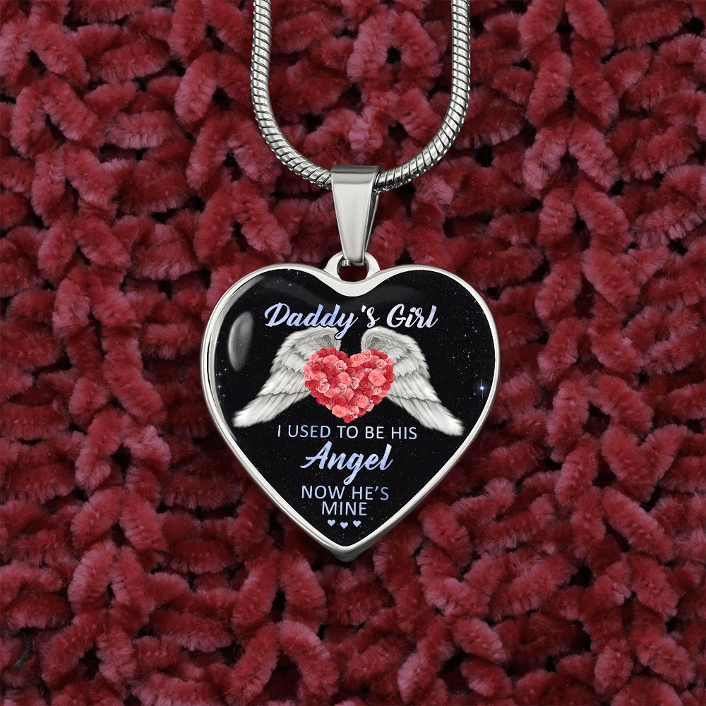 Gift For Daddy's Girl - Luxury Graphic Heart Necklace - Celeste Jewel