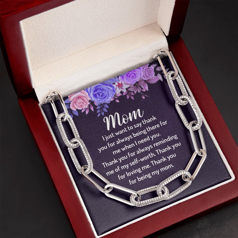 Gift For Mom - I Just Want To Say Thank You - Forever Linked Necklace - Celeste Jewel