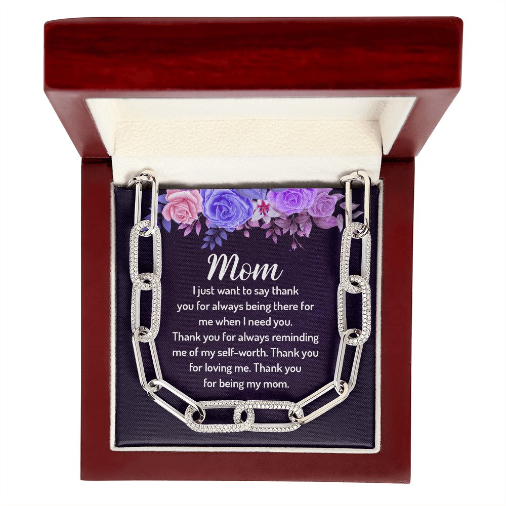 Gift For Mom - I Just Want To Say Thank You - Forever Linked Necklace - Celeste Jewel