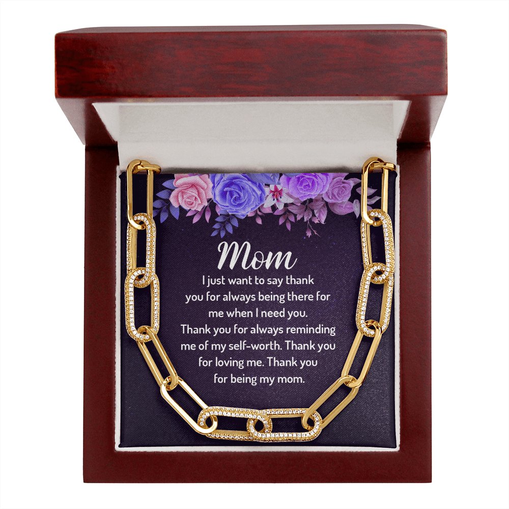 Gift For Mom - I Just Want To Say Thank You - Forever Linked Necklace - Celeste Jewel