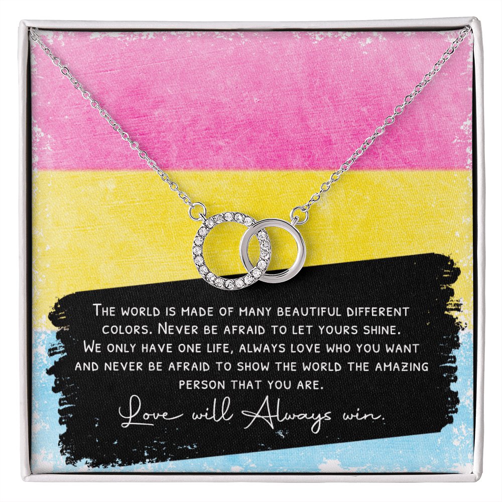 Gift For Pansexual - Love Will Always Win - Perfect Pair Necklace - Celeste Jewel