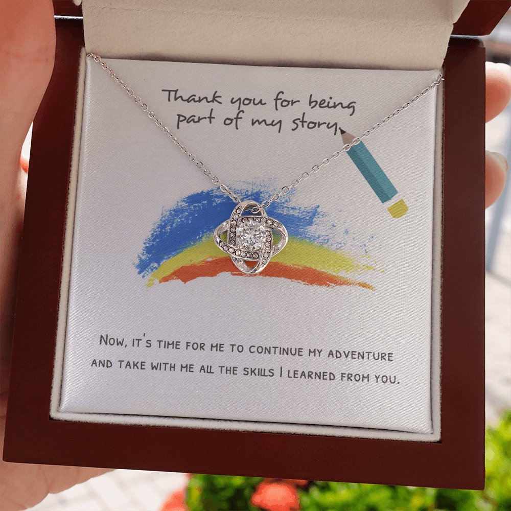 Gift For Teacher - Part Of My Story - Love Knot Necklace - Celeste Jewel
