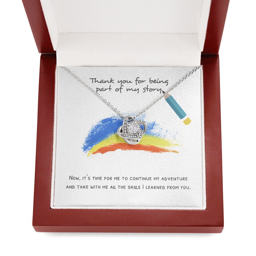 Gift For Teacher - Part Of My Story - Love Knot Necklace - Celeste Jewel