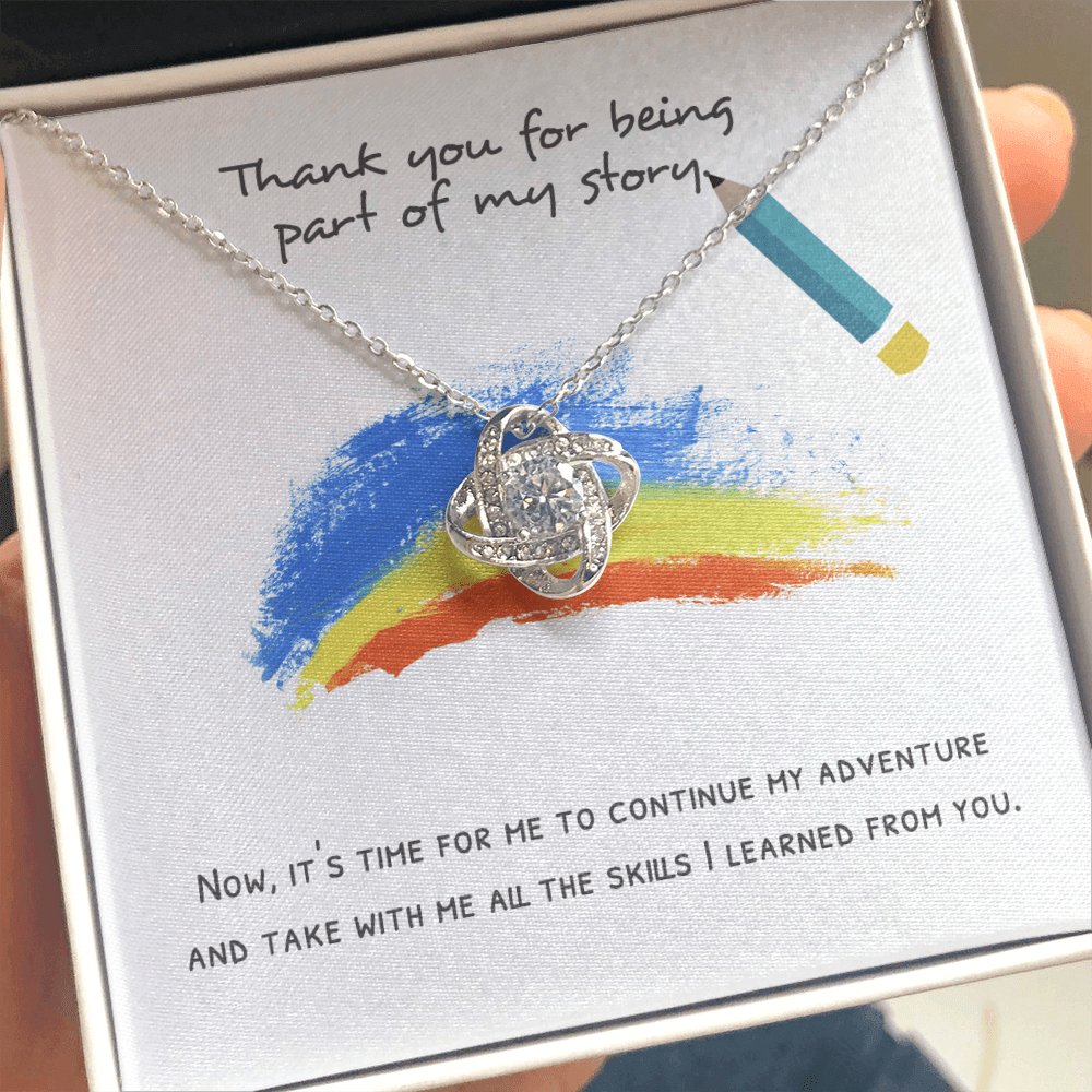 Gift For Teacher - Part Of My Story - Love Knot Necklace - Celeste Jewel